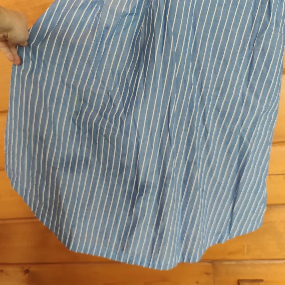 Matilda Jane 💜 Sandy Seashell Cover Up‎ Dress Stripes Pockets Beach Swim Small